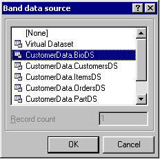 FastReport,报表,报表生成器,区域类型,“Band”对象